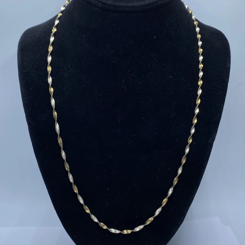 Gold and Silver Twist Vintage Necklace